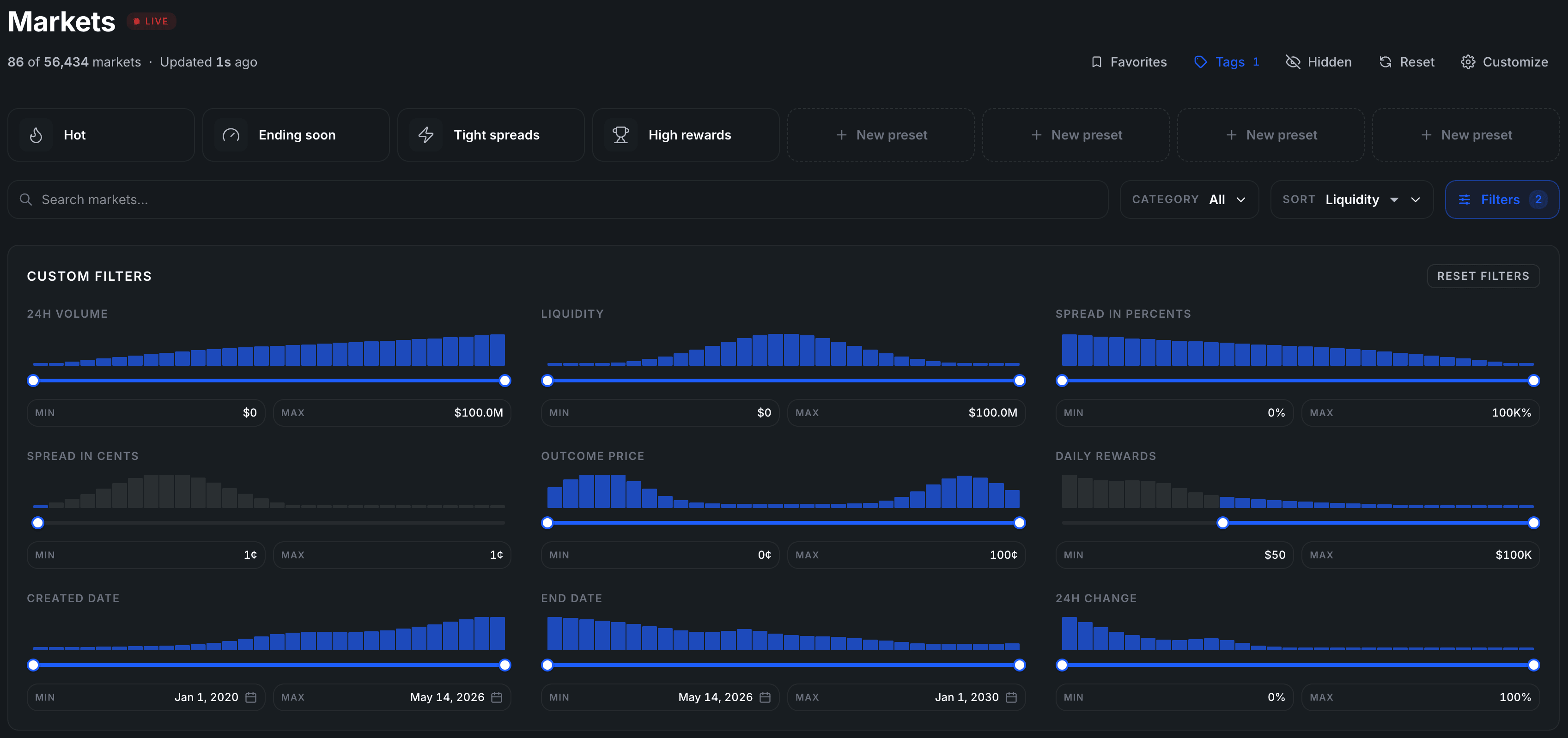 MarketScanner Settings